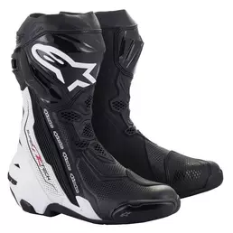 Alpinestars Supertech R Vented мотоботинки Black White Белый