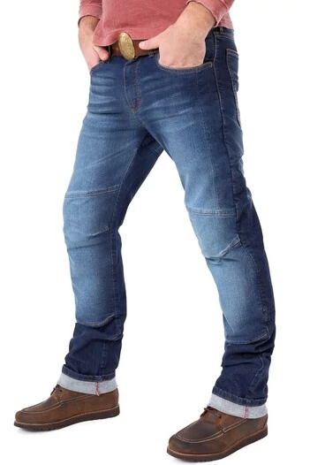 Starks Python Strong Stretch мотоджинсы синие с вытеркой