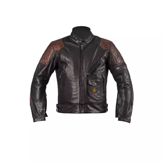 HELSTONS Chuck lederjacke noir / marron (размер: l)