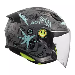 Ls2 Of622 Funny 2 Scribble Kid Мотошлем Grey Blue
