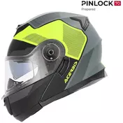 Acerbis SEREL 22.06 Double визор Modular Motorcycle Мотошлем, Black, Fluorescent Yellow