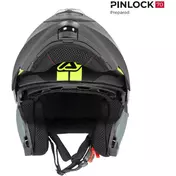 Acerbis SEREL 22.06 Double визор Modular Motorcycle Мотошлем, Black, Fluorescent Yellow