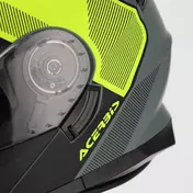 Acerbis SEREL 22.06 Double визор Modular Motorcycle Мотошлем, Black, Fluorescent Yellow