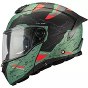 Modular Motorcycle Мотошлем P/J Mt Мотошлемs ATOM 2 SV HIGHLANDS C6 Green Black Matt