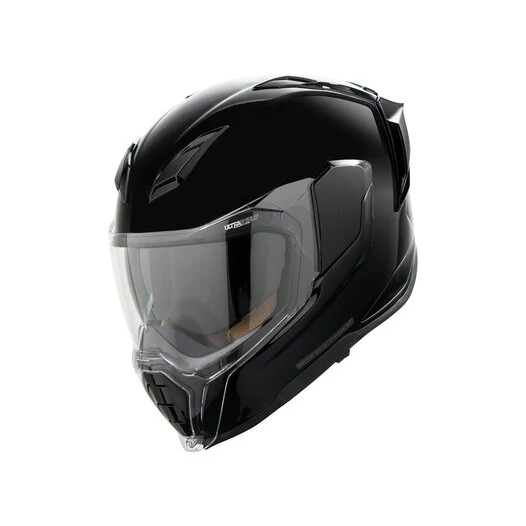 Icon UltraFlite Gloss Black мотошлем черный (размер: xs)