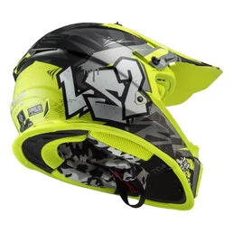 Шлем детский LS2 MX437 FAST II MINI CRUSHER черный желтый