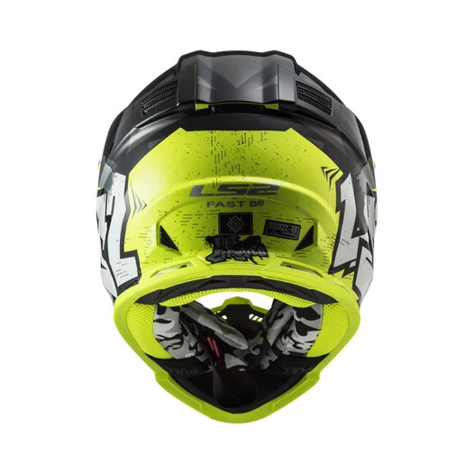 Шлем детский LS2 MX437 FAST II MINI CRUSHER черный желтый