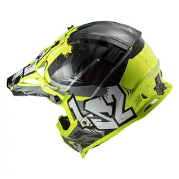 Шлем детский LS2 MX437 FAST II MINI CRUSHER черный желтый