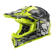 Шлем детский LS2 MX437 FAST II MINI CRUSHER черный желтый