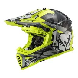Шлем детский LS2 MX437 FAST II MINI CRUSHER черный желтый