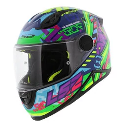 Шлем детский LS2 FF812 KID SVENT синий зеленый