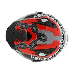Шлем детский LS2 FF812 KID PUNK серый красный