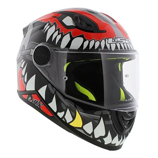 Шлем детский LS2 FF812 KID PUNK серый красный (размер: s)