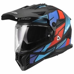 Шлем LS2 MX702 PIONEER II BLOCK черный красный синий