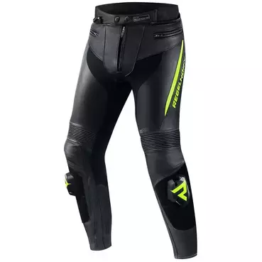 Rebelhorn FIGHTER Motorcycle Leather мотоштаны Black Fluo Yellow
