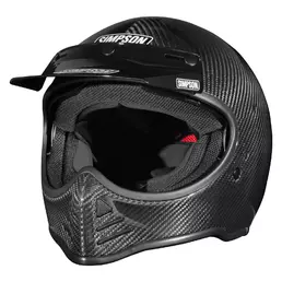 Simpson M52 Carbon Мотошлем Glossy Черный