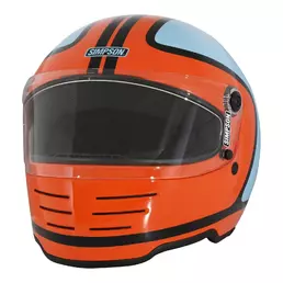 Simpson M62 Hondo Мотошлем Orange Blue Оранжевый