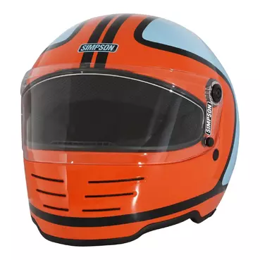 Simpson M62 Hondo Мотошлем Orange Blue Оранжевый