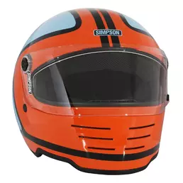 Simpson M62 Hondo Мотошлем Orange Blue Оранжевый