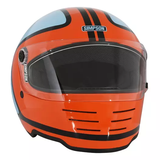 Simpson M62 Hondo Мотошлем Orange Blue Оранжевый