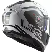 Full Face Motorcycle Мотошлем In HPFC Ls2 FF811 VECTOR II Metric White Titanium Silver