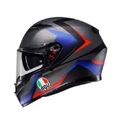 Agv K3 E2206 Striga Мотошлем Black Blue Red Matt Синий