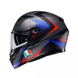 Agv K3 E2206 Striga Мотошлем Black Blue Red Matt Синий