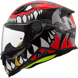 LS2 FF812 KID PUNK Kids Full Face Motorcycle Мотошлем Grey Red
