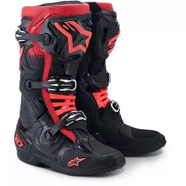 Alpinestars TECH 10 Motocross Enduro мотоботинки Black Red