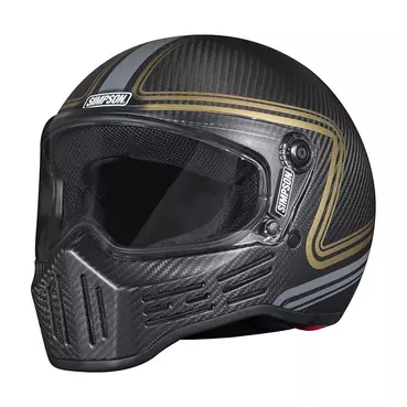Simpson M30 Carbon Slipline Мотошлем Matt Черный
