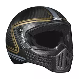 Simpson M30 Carbon Slipline Мотошлем Matt Черный