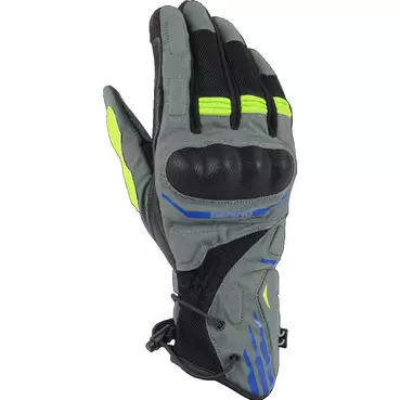 Bering BAKUNDU Motorcycle мотоперчатки Black Grey Blue Fluorescent
