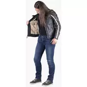 Ixs LD STRIPE Black Leather Woman Motorcycle мотокуртка
