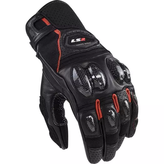 Ls2 Spark 2 Leather мотоперчатки Black Red Красный (размер: s)