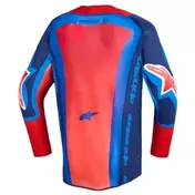 Alpinestars Youth Supertech Vista Kids' Cross Enduro Jersey, Dark Blue, Warm Coral, Cobalt