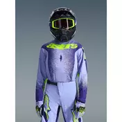 Alpinestars Youth Supertech Scenz Kids' Cross Enduro Jersey - Purple/Fluorescent Yellow