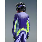 Alpinestars Youth Supertech Scenz Kids' Cross Enduro Jersey - Purple/Fluorescent Yellow
