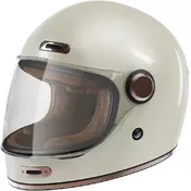 Stormer HISTORY Pearl White Vintage Full Face Motorcycle Мотошлем