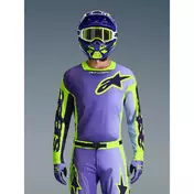 Alpinestars RACER PORTL Cross Enduro Motorcycle Jersey Purple Fluo Yellow
