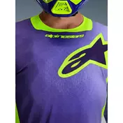 Alpinestars RACER PORTL Cross Enduro Motorcycle Jersey Purple Fluo Yellow