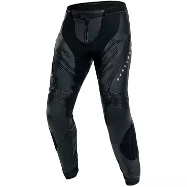 VELOCE Black White Motorcycle Leather мотоштаны