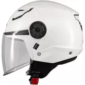 MT Мотошлемs LITE PURE A0 Kids Jet Motorcycle Мотошлем, Glossy White