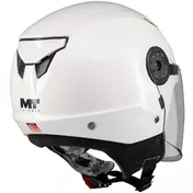 MT Мотошлемs LITE PURE A0 Kids Jet Motorcycle Мотошлем, Glossy White