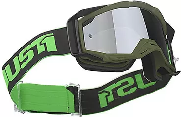 Just1 Iris Track Army Green Cross Enduro Motorcycle Mask