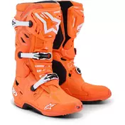 Alpinestars TECH 10 SUPERVENTED Motocross Enduro мотоботинки Fluorescent Orange Black White