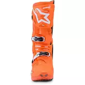 Alpinestars TECH 10 SUPERVENTED Motocross Enduro мотоботинки Fluorescent Orange Black White