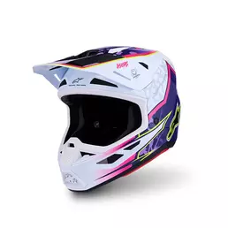 Alpinestars Sm7 2206 Blaster Мотошлем Purple White Фиолетовый