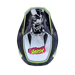 Alpinestars Sm7 2206 Blaster Мотошлем White Yellow Черный