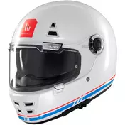 Custom Retro Motorcycle Мотошлем Mt Мотошлемss JARAMA SV SOLID A7 Glossy White