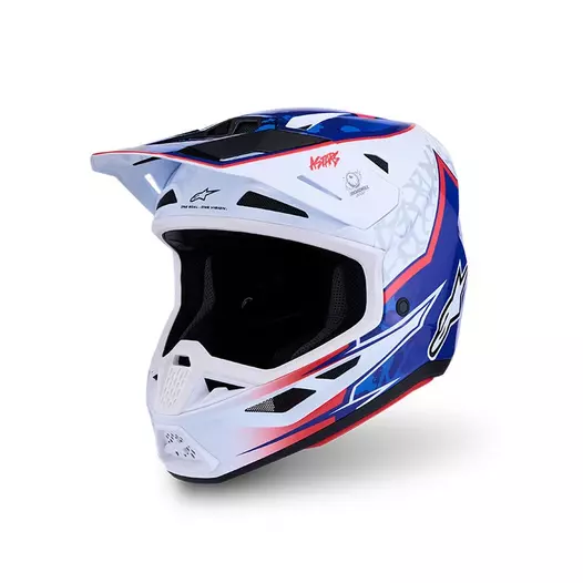 Alpinestars Sm7 2206 Blaster Мотошлем Blue Red Синий (размер: xs)